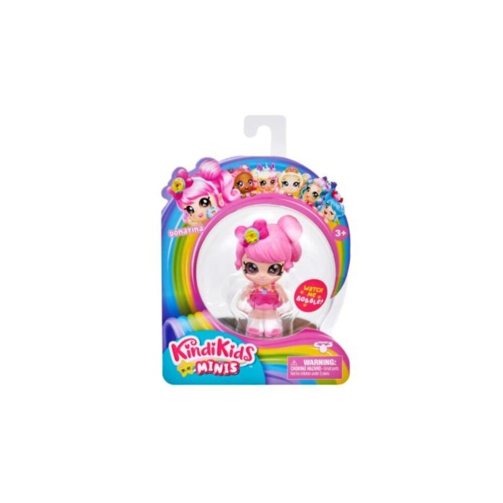 Kindi Kids Minis Donatina Posable Bobblehead Figure Doll With Glittery Eyes